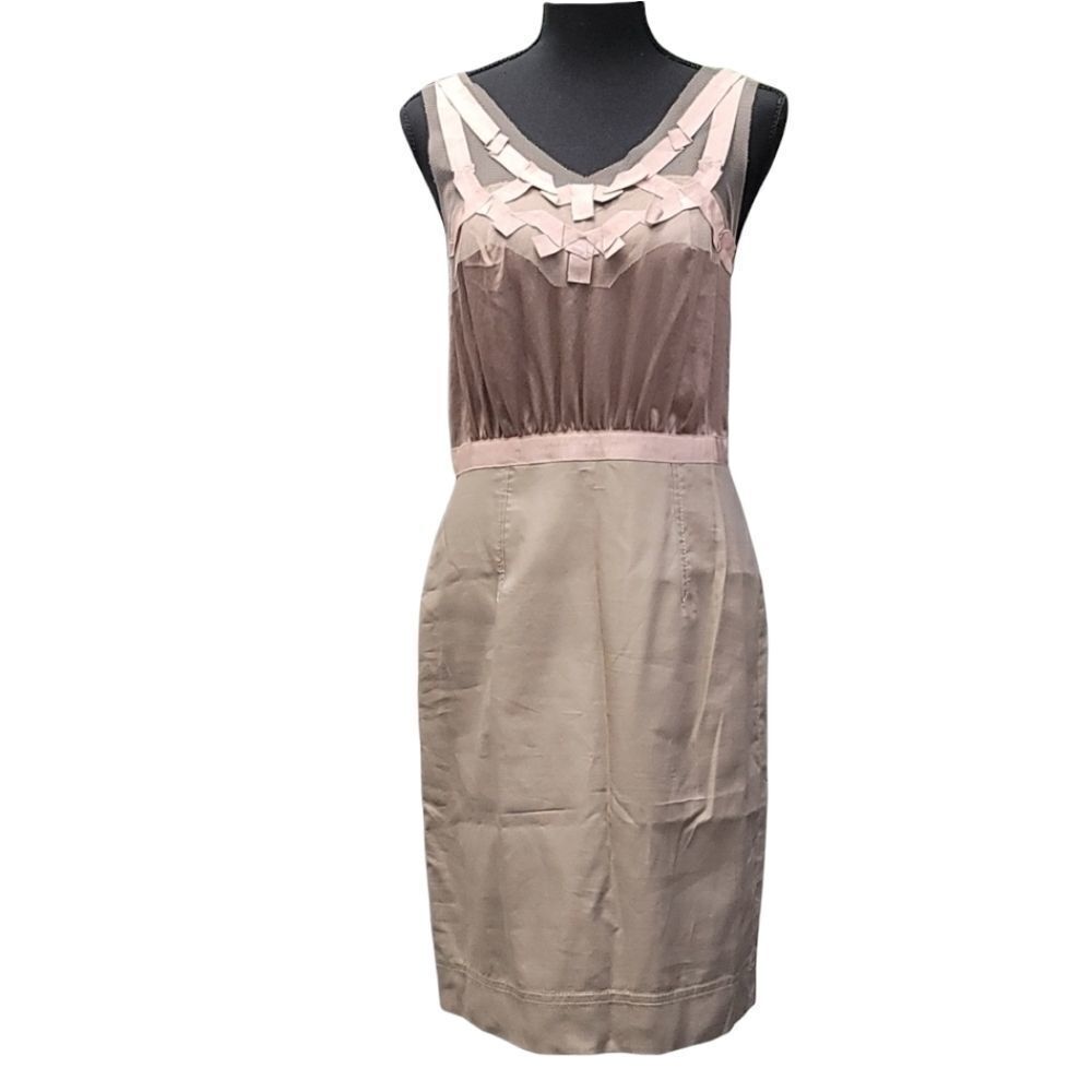 Ann Tayor Loft Sleeveless Taupe Dress Size 4